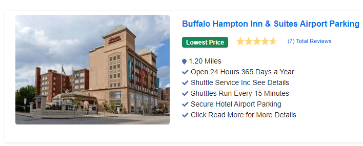 Buffalo Hampton Inn & Suites Airport Parking