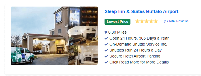 Sleep Inn & Suites Buffalo Airport parking